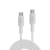 Juo 60W 1 mt Beyaz USB Type-C To Type-C Silikon Hızlı Şarj ve Data Kablosu
