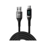 Juo 66W Dijital Led Ekranlı Örgülü Usb-a To Usb Type-c Hızlı Şarj ve Data Kablosu 1M