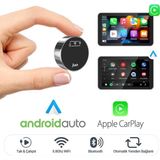 Juo Kablosuz Carplay Android Auto Kabloludan Kablosuza Çevirici USB ve Type-C Adaptör - Siyah