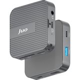 Juo Magsafe Uyumlu Type-C Hub 2230 Nvme SSD Kutusu 4K Prores Kayıt 4K 60Hz HDMI Pd 100W Pd Sd/microsd Kart Okuyucu Aux 10GBPS USB 3.2 Çoklayıcı Dönüştürücü - Gri