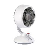 Juo Q3 120 Salınımlı 3 Kademeli Led Işıklı Şarjlı Masaüstü Fan Vantilatör Retro Beyaz beyaz