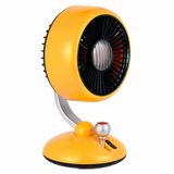 Juo Q3 120° Salınımlı 3 Kademeli LED Işıklı Şarjlı Masaüstü Fan Vantilatör Retro Sarı