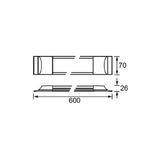 JUPITER 18W Yatay Bant LED Armatür 4000K Jupıter - 4000K - Doğal Beyaz