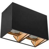JUPITER 2X10W LED Tavan Armatürü Siyah-Altın 3000K Jupıter - 3000K - Gün Işığı
