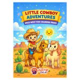 Jüpiter Çocuk Yayınları Çocuklar İçin Kovboy Boyama Kitabı | Sevimli Western Maceraları ve At Temalı Boyama Kitabı | A4 - 32 Sayfa
