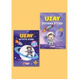Jüpiter Çocuk Yayınları Uzay Aktivite & Boyama Kitabı 2’li Set - 4-7 Yaş Çocuklar Için - 60 Sayfa - Eğitici ve Eğlenceli Etkinlik Kitapları