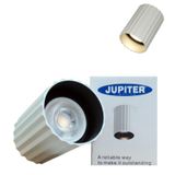 Jüpiter S.ü. Beyaz ve Siyah Silindirik Tavan Armatürü JC081B