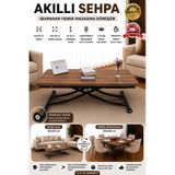 Juppo Üst Tabla Mdf Ceviz Oval Köşe Alt Siyah İçe K