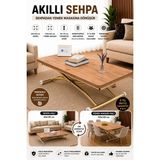 Juppo Üst Tabla Mdf Oval Köşe Alt Ayak Yuvarlak Gold Kaplama Dışa Kıvrım - EFESÇAM