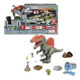 Jurassic World Cage Crasher Spinosaurus Dinozor Aksiyon Figürü ve Kutudan Çıkarma Oyuncağı, Kum ve Jel ve Hamur, Breakout & Discovery & Rescue Play