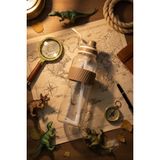 Jurassic World Lisanslı Ergonomik Saplı ve Pipetli Plastik Matara 1000 ml (Kahverengi)
