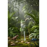 Jurassic World Lisanslı Ergonomik Saplı ve Pipetli Plastik Matara 1000 ml (Yeşil)