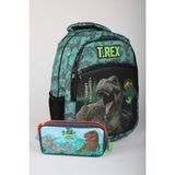 Jurassic World x Dekomus "t-Rex Force Collection" Jurassıc World Lisanslı Okul ve Kalem Çantası Seti - 1 - 12M-Krem