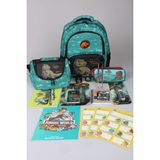 Jurassic World x Dekomus "t-Rex Force Collection" Jurassıc World Lisanslı Okul,beslenme ve Kalem Çantası Kırtasiye Seti - 1 - 3BP-Yeşil