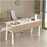 Jurina Metal Çalışjur Jursası Ofis Jursası Çekmeceli 140CM Sepet-Beyaz Jur5-Sw - Kahverengi - Beyaz