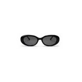 Jurvin Siyah Retro Oval Kalın Kemik Çerçeve Unisex UV400 Vintage Retro Güneş Gözlüğü