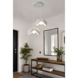 Jusel Lotus Çiçek Tasarım 2'li Sarkıt Avize - Modern Tasarım Gece Lambası İç Dış Ortama Uygun - 25 cm - Be