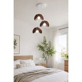 Jusel Lotus Çiçek Tasarım Üçlü Sarkıt Avize - Modern Tasarım Gece Lambası Iç Dış Ortama Uygun - 25 cm - Kahverengi