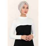 Jusmart Siyah Tesettür Boyunluklu Kolluk Bolero Crop | Uzun Kollu Tesettür Crop Body | Esnek Rahat Crop Bolero | Günlük Spor Tesettür Üst Giyim