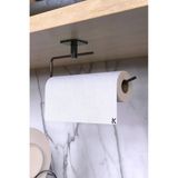 Jusso Kare Yapışkanlı Siyah Kağıt Rulo Havluluk, Peçetelik, Yapışkanlı Tasarım, Banyo Askısı