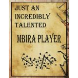 Just An Incredibly Talented Mbira Player: Blank Sheet Music Notebook for Kalimba | 12 Staves Manuscript Staff Paper for Notes | 8.5x11 | Vintage Cover