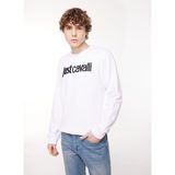 Just Cavalli 75OAIT00 Bisiklet Yaka Beyaz Erkek Sweatshirt