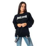 Just Cavalli Bisiklet Yaka Baskılı Sweatshırt, M, 5003068709, Siyah, kadın