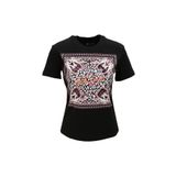 Just Cavalli Bisiklet Yaka Baskılı T-Shirt, S, 5003068669, Siyah, Kadın