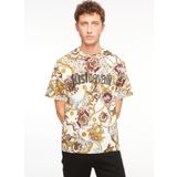 Just Cavalli Bisiklet Yaka Krem Erkek T-Shirt 75OAH6R3