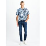 Just Cavalli Bisiklet Yaka T-Shirt 78PM601 EMBROIDERY, L, 5003294999, Mavi, Erkek