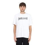 Just Cavalli Bisiklet Yaka T-Shirt, L, 5003099227, Beyaz, Erkek