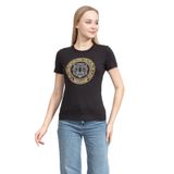 Just Cavalli Bisiklet Yaka T-Shirt , L, 974715, Siyah, Kadın