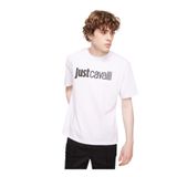 Just Cavalli Bisiklet Yaka T-Shirt, M, 5003115340, Beyaz, Erkek