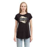 Just Cavalli Bisiklet Yaka T-Shirt Siyah/Altın, S, 974525, Siyah/Altın, Kadın