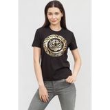 Just Cavalli Bisiklet Yaka T-Shirt, XL, 974715, Siyah, Kadın