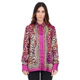 Just Cavalli Desenli Gömlek, M, 5003158710, Fuşya, Kadın
