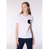 Just Cavalli Düz T-Shirt, M, 5003220100, Beyaz, Kadın