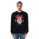 Just Cavalli Erkek Bisiklet Yaka Sweatshirt, Siyah, S Beden