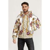 Just Cavalli Fermuarlı Sweatshirt, M, 75OAI3ZFFS119, Krem, erkek