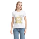 Just Cavalli Kadın Bisiklet Yaka T-Shirt, Beyaz, XL