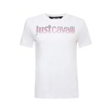 Just Cavalli Kadın Bisiklet Yaka T-Shirt, Beyaz, XS