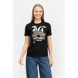 Just Cavalli Kadın Bisiklet Yaka T-shirt, Kısa Kollu, Siyah, S Beden