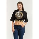 Just Cavalli Kadın Bisiklet Yaka T-Shirt Siyah