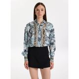 Just Cavalli Kadın Gömlek 78Pal2A6, Koyu Mavi, 38