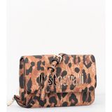 Just Cavalli Kadın Marka Logolu Metal Tokalı Leopar Desenli Leopar Omuz Çantası 77RA4BBAZS766-633
