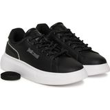 Just Cavalli Kadın Ursa Dis. Sb1 Simli Şeritli Yazı Logolu Kalın Tabanlı Sneaker - Siyah