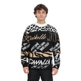 Just Cavalli Slim Fit Bisiklet Yaka Kazak, L, 5003115319, Siyah, Erkek