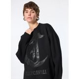 Just Cavalli Standart Desenli Siyah Kazak Kadın 77PAFM02