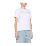 Just Cavalli Yuvarlak Yaka Baskılı T-Shirt, M, 76PAHE03.CJ110.003, beyaz, Kadın