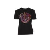 Just Cavalli Yuvarlak Yaka Baskılı T-Shirt, S, 76PAHC08.CJ600.899, siyah, Kadın